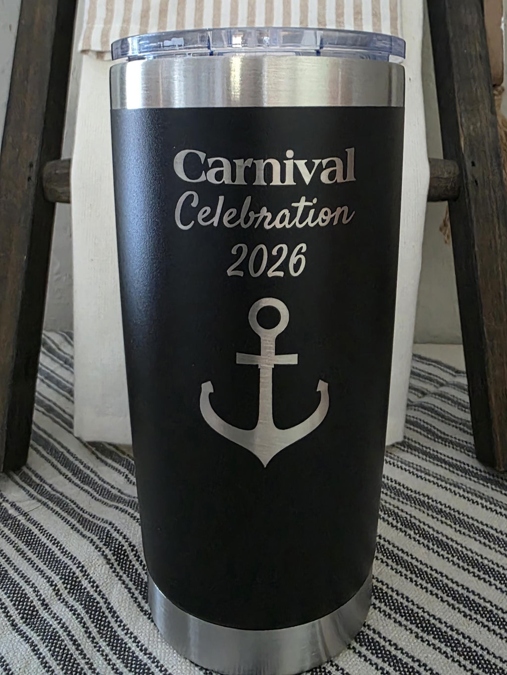 Laser Engraved 20oz Tumbler, Personalized for Gifts, Cruises, Events or Any Occasion