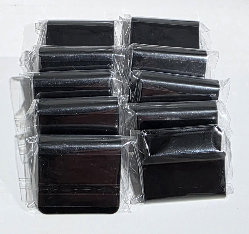 Black Stainless Steel Hat Brim Clips, Laser Engravable (10 Pack)