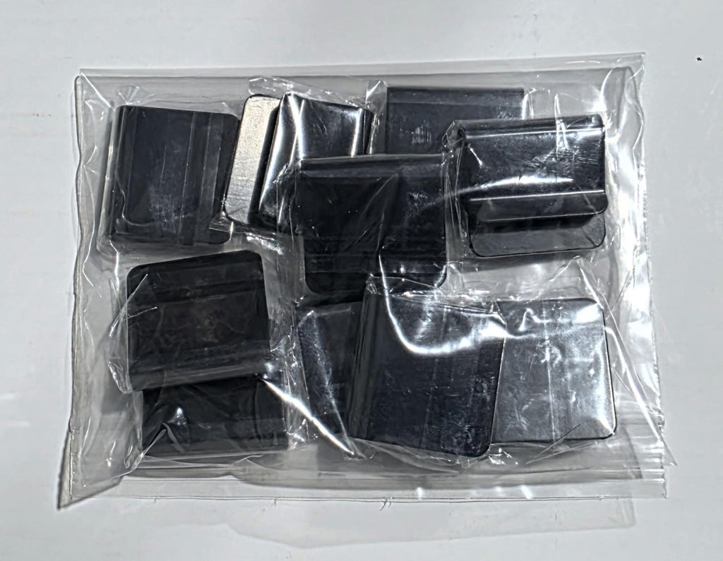 Black Stainless Steel Hat Brim Clips, Laser Engravable (10 Pack)