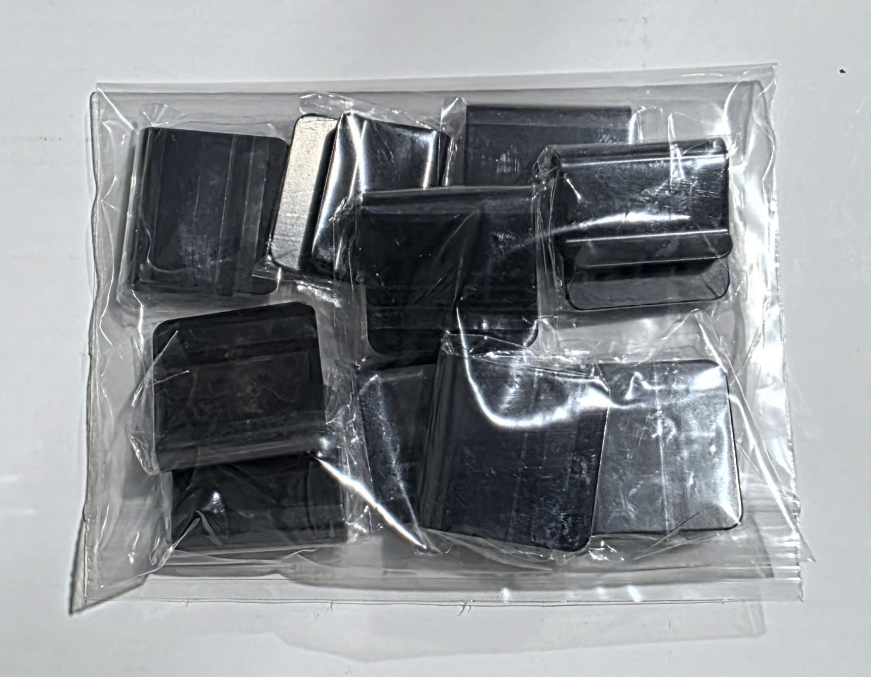 Black Stainless Steel Hat Brim Clips, Laser Engravable (10 Pack)